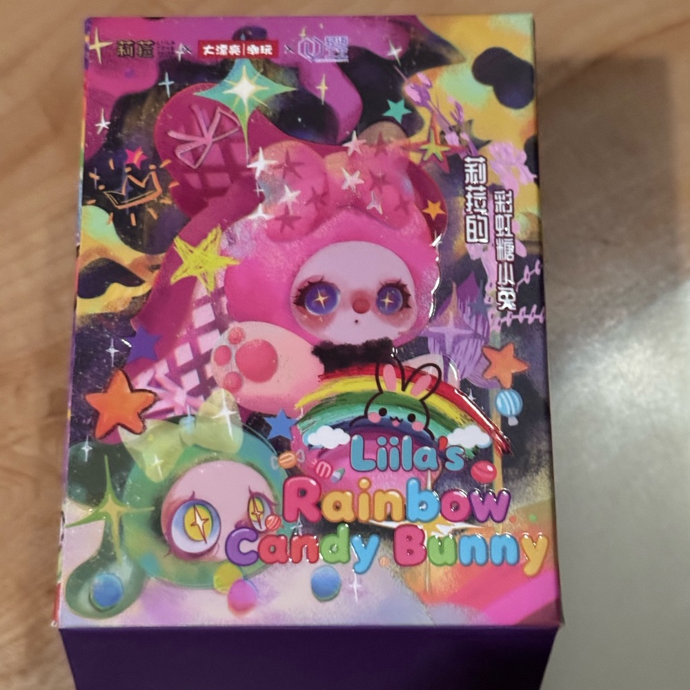 Rainbow Candy Bunny Plush - Pink